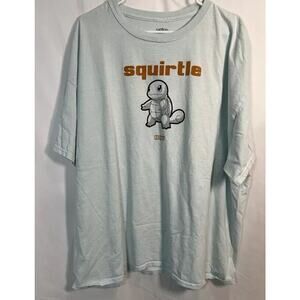 Pokemon Blue Squirtle Graphic T Shirt Blastoise Wartortle Gamer Shirt 2XL